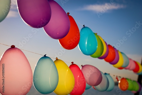 colorful balloons in the sky photo