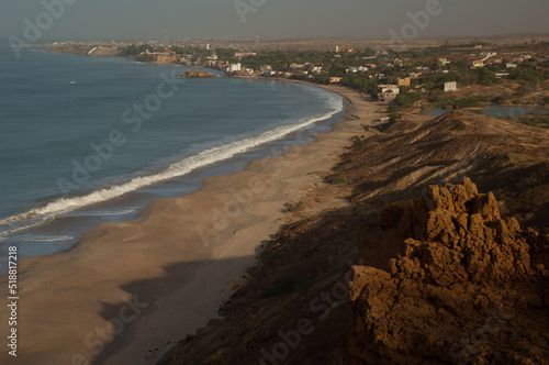 Natural Reserve of Popenguine and village of Popenguine in the background. Thies. Senegal.