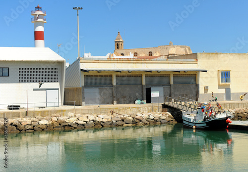 Lonja del puerto pesquero de Rota, costa de Cádiz, Andalucía España photo