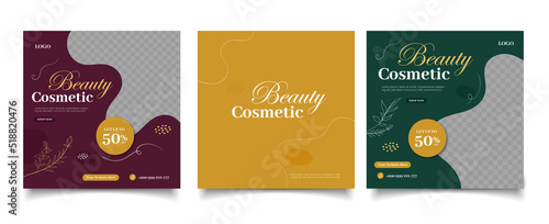 Flat design beauty spa banner	