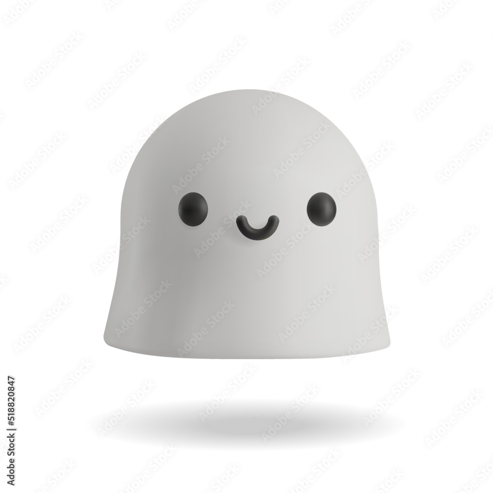 Fototapeta premium A cute ghost in a cartoon style