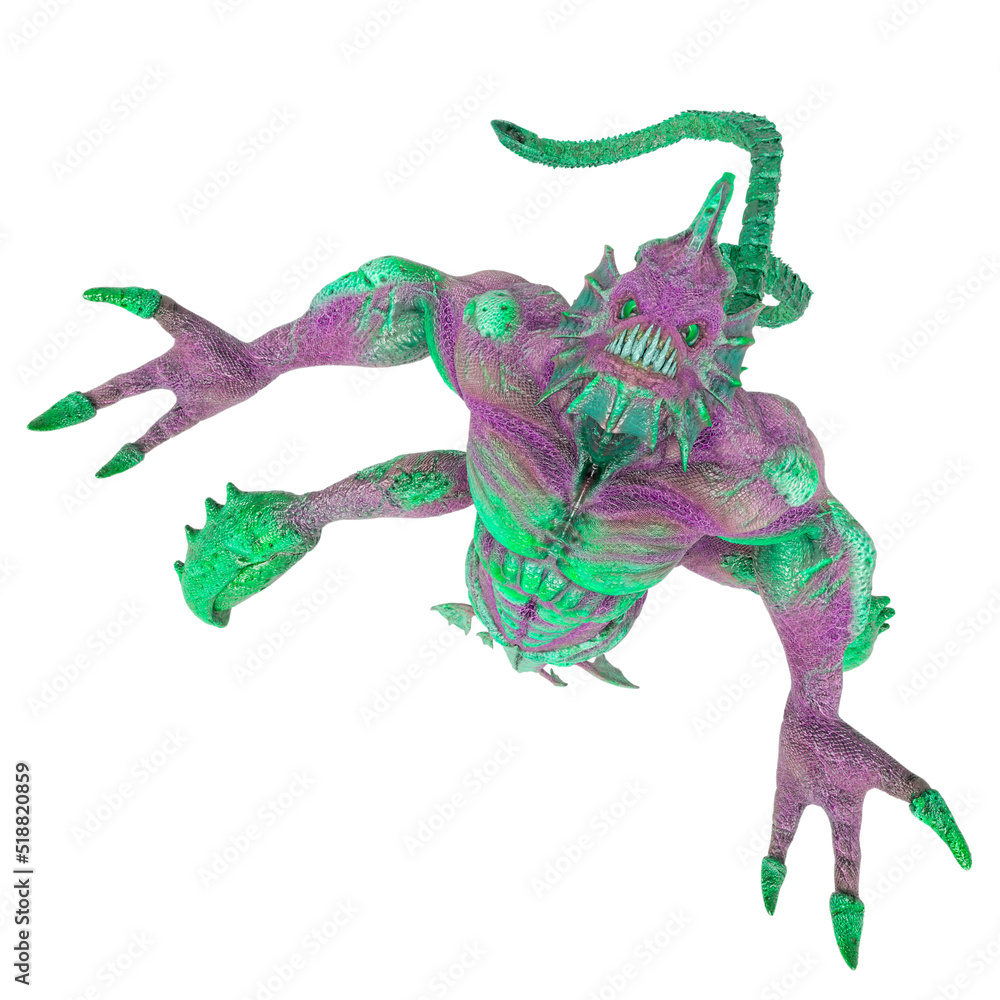 Obraz premium monster of the deep is swimming up top view