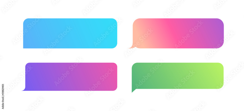 Set of bubble messages template for website, mobile chat application, chat speech bubble. Communication mobile app design. Chat app. Sms message icon. Vector Illustration 10 eps Set of bubble messages template for website, mobile chat application, chat speech bubble. Communication mobile app design. Chat app. Sms message icon. Vector Illustration 10 eps