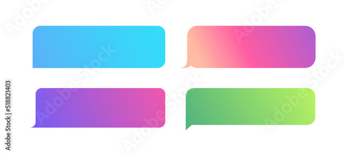 Set of bubble messages template for website, mobile chat application, chat speech bubble. Communication mobile app design. Chat app. Sms message icon. Vector Illustration 10 eps