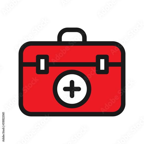 Medical bag line icon, outline sign, linear style.