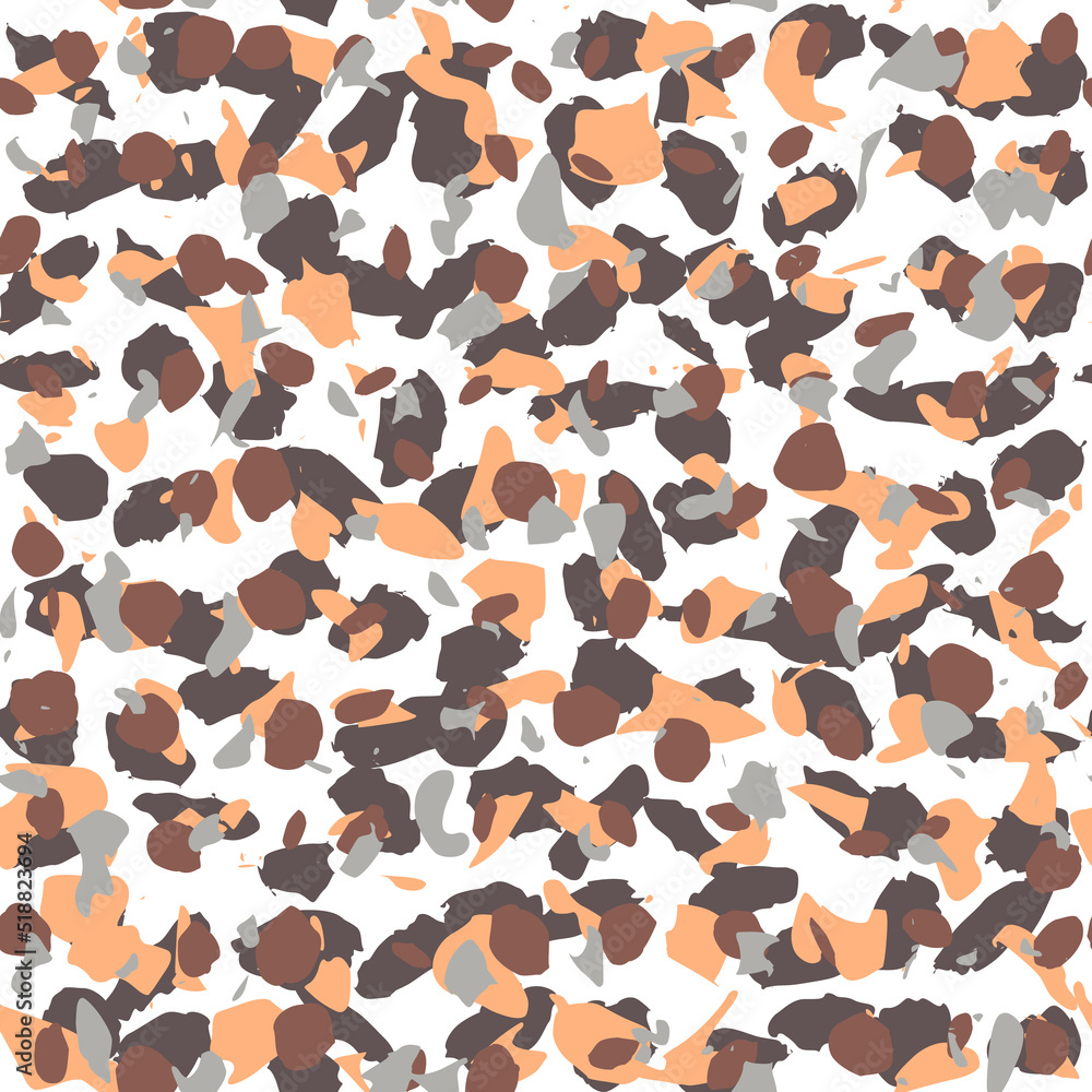 Terrazzo seamless pattern. Vector colorful pattern with pebbles and stone. Pattern ideal for wrapping paper, wallpaper, terrazzo flooring	