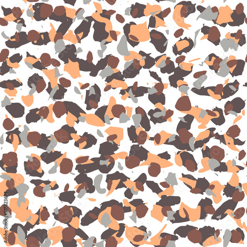 Terrazzo seamless pattern. Vector colorful pattern with pebbles and stone. Pattern ideal for wrapping paper, wallpaper, terrazzo flooring 