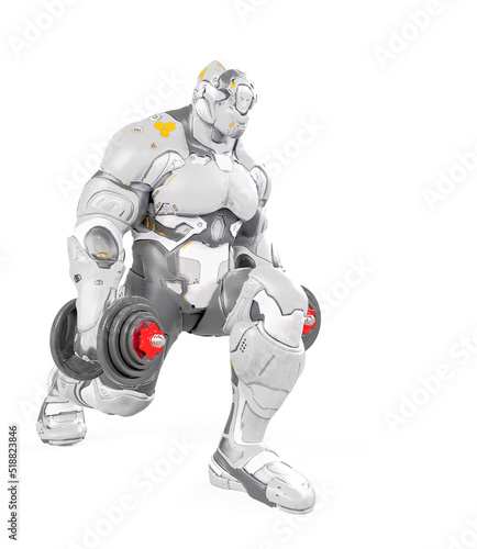 future soldier is working out on white background