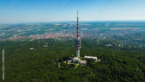 Photography cable car on the hill