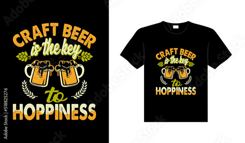 Beer typography vector lettering illustration vintage t-shirt design for print