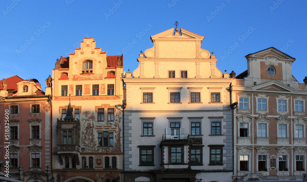 Old houses in downtown in Prague, Czech Respublic	
