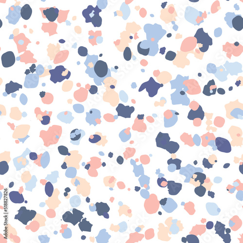 Terrazzo seamless pattern. Vector colorful pattern with pebbles and stone. Pattern ideal for wrapping paper, wallpaper, terrazzo flooring	
