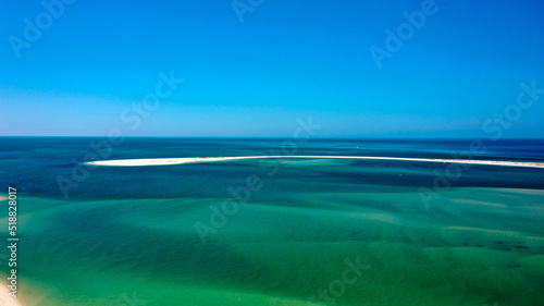 Troia beach sky view, Portugal.