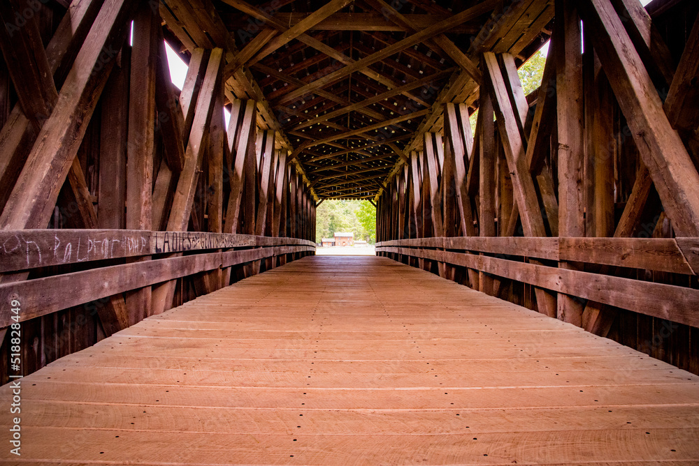 Inside Covered Bridge