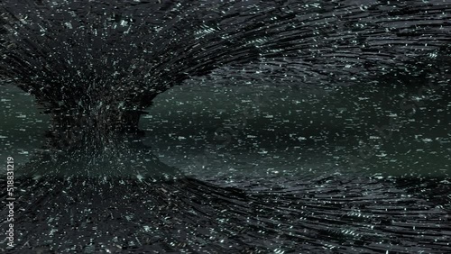 4K Sci-Fi digital virtual reality environment. Abstract Animation.