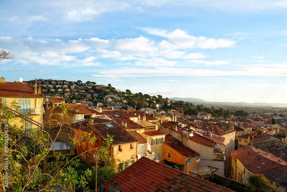 panorama of the landscape of the mediterranean of France 