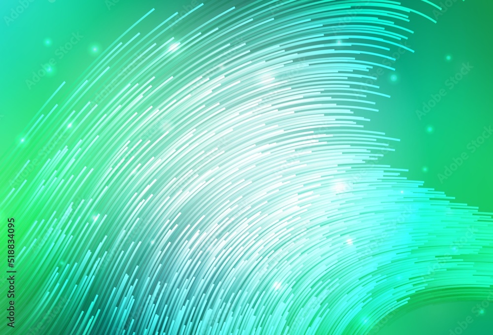 Light Green vector template with bent lines. Light Green vector template with bent lines.