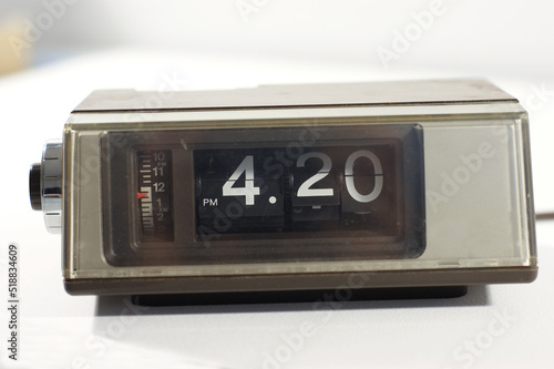 Old retro vintage flip clock