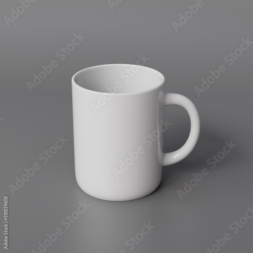 White ceramic mug mockup isolated
