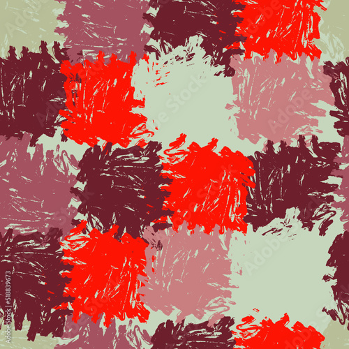 Picturesque patches. Seamless background for fabrics, textiles, packaging and wallpaper. Vector illustration