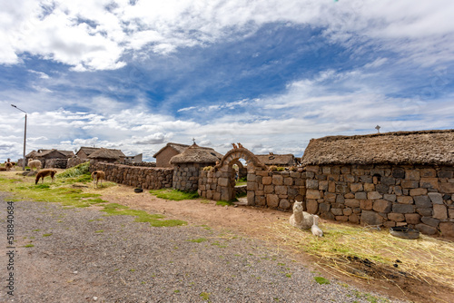 Typical homes of the inhabitants of Puno