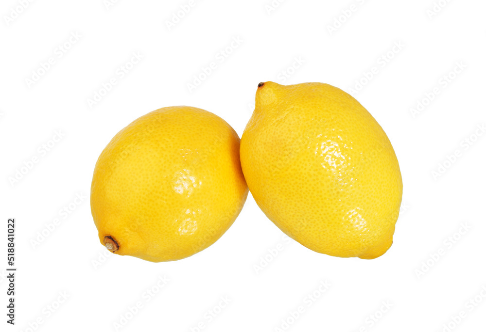 Two Lemons whole isolated Two Lemons whole isolated