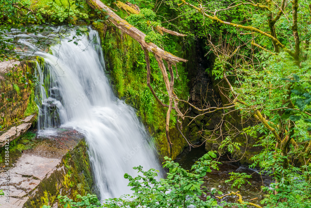 Sgwd Clun-Gwyn waterfall in Wales, UK. Sgwd Clun-Gwyn waterfall in Wales, UK.