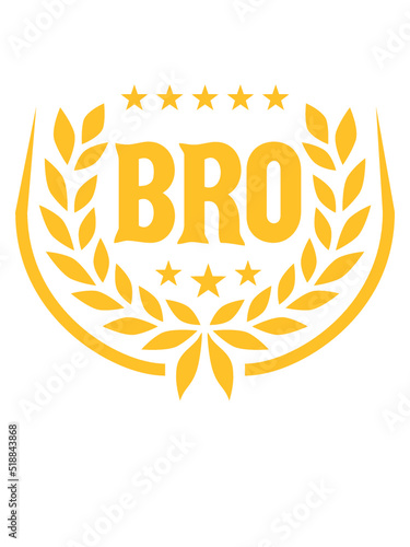 Bro Lorbeerkranz Text Logo 