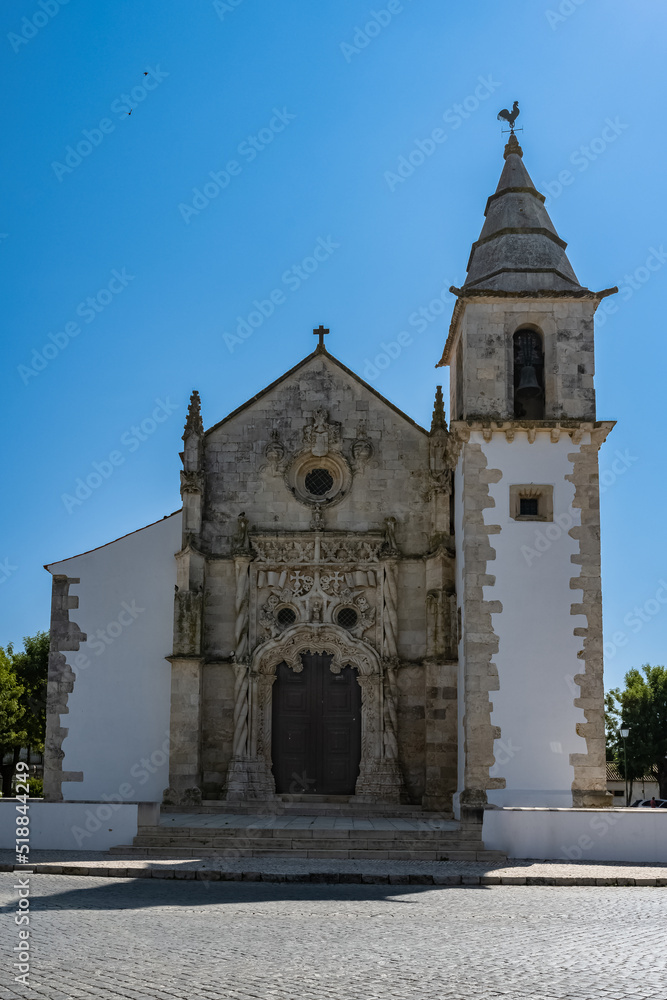 Goleia in Portugal, the ancient church Notre-Dame-de-la-Conception in the village, the main entry

