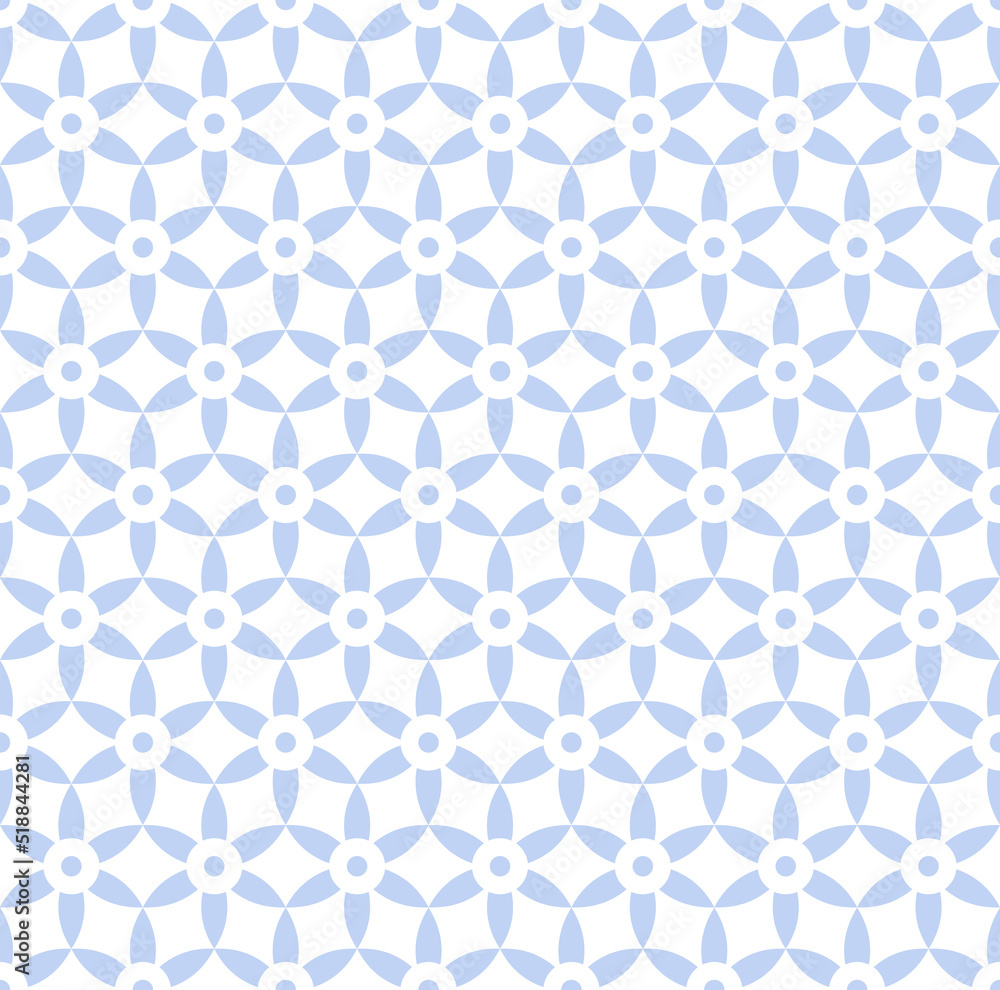 Abstract Blue Seamless Geometric Floral Pattern and Texture. Abstract Blue Seamless Geometric Floral Pattern and Texture.