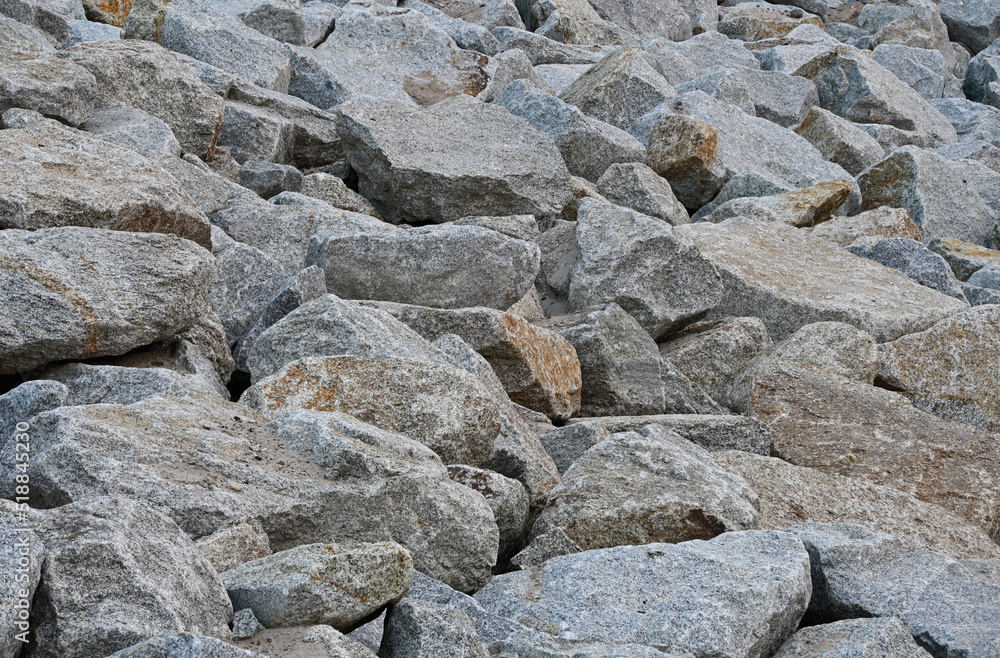 Granite stones and rocks on the shore. Geology. Granite stones and rocks on the shore. Geology.
