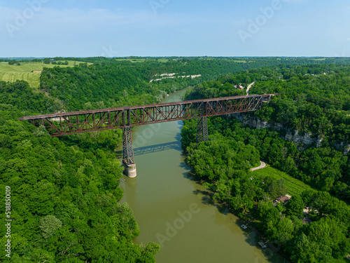 bridge drone view