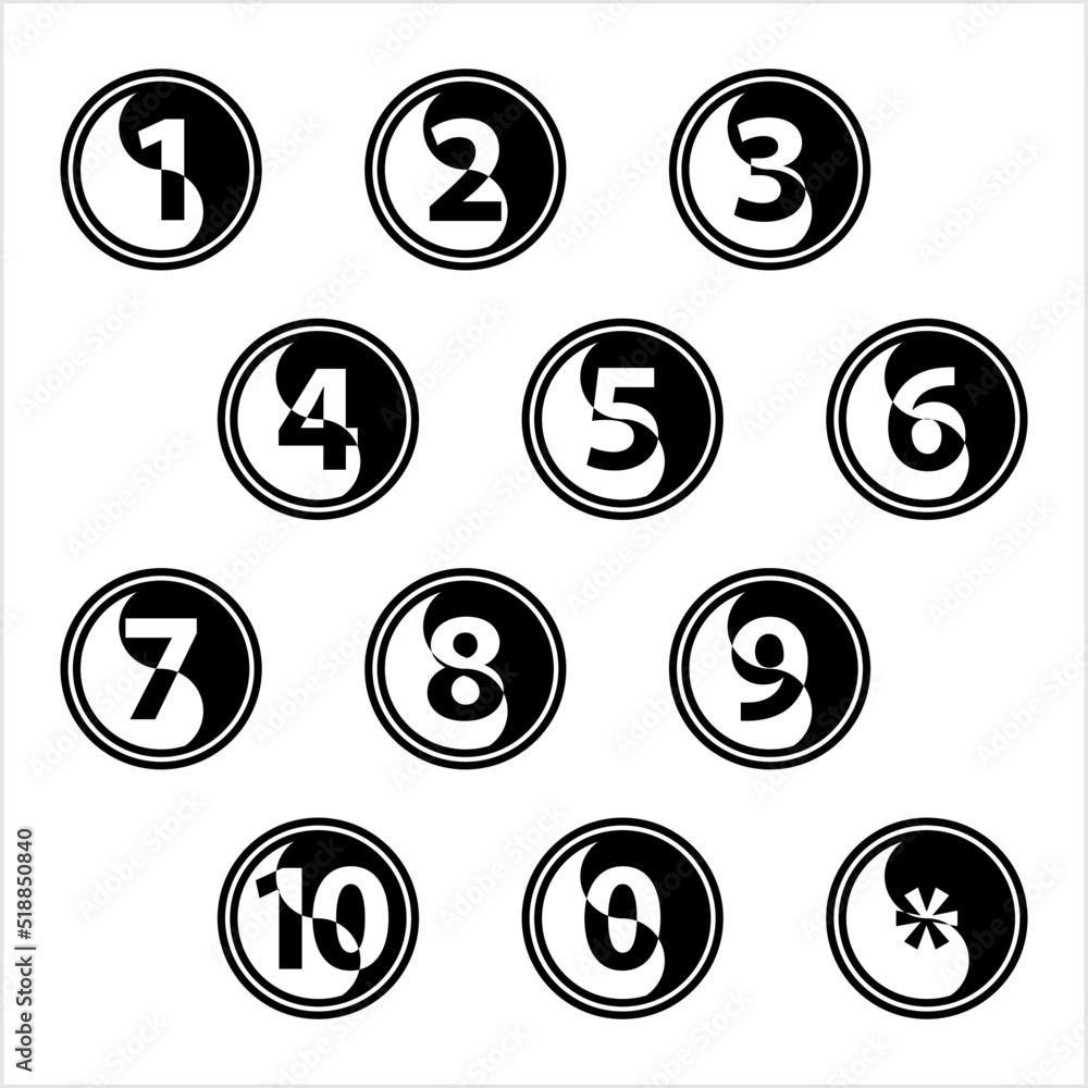 Number Center Aligned One To Ten Y_2111001 Number Center Aligned One To Ten Y_2111001