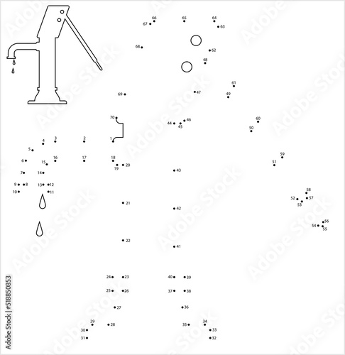 Water Hand Pump Icon Dot To Dot Y_2111001