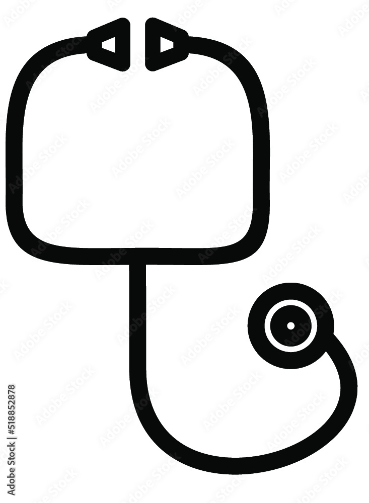 Stethoscope, medical, hospital, health, illustration of a sign Stethoscope, medical, hospital, health, illustration of a sign