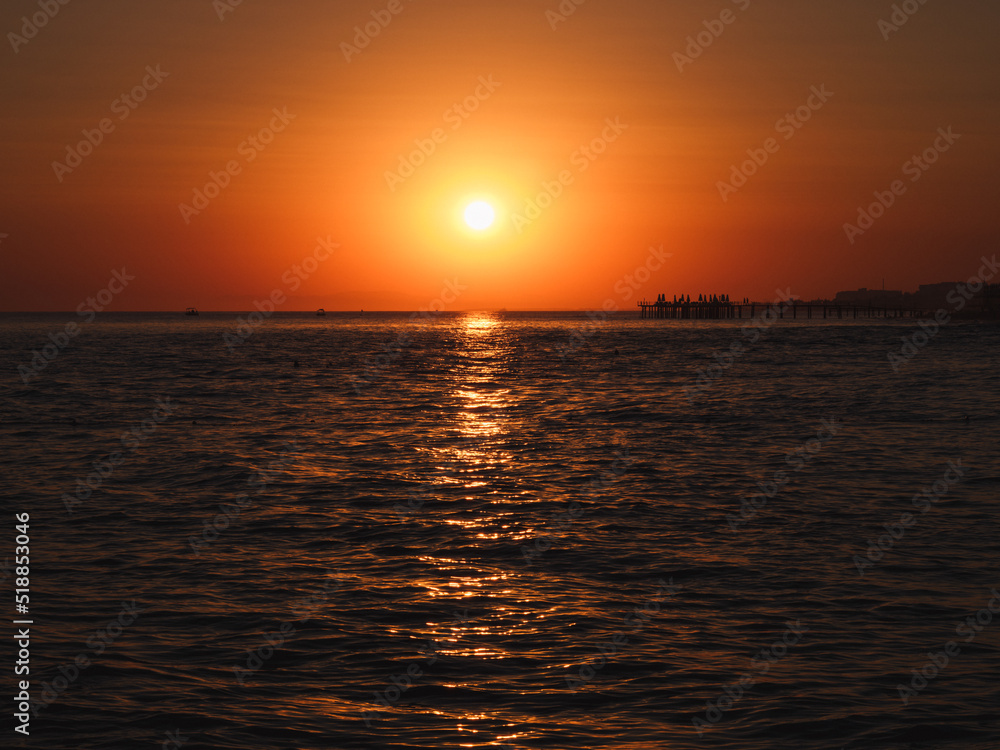 amazing sea view at sunset