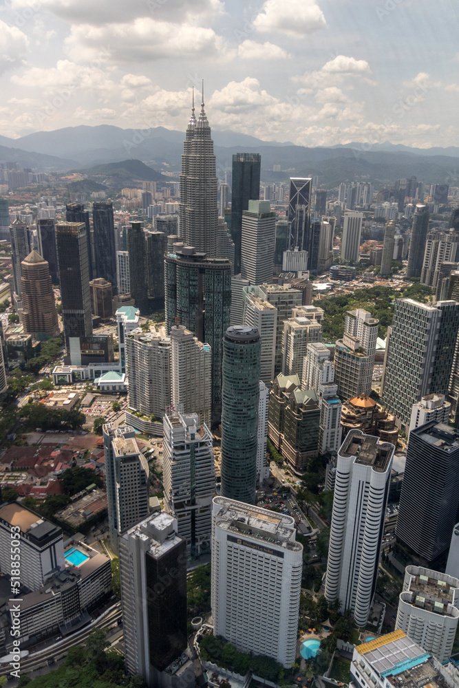 Kuala Lumpur Malaysia City Aerial Drone View
