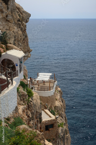 Cova d'en Xoroi - a cave with view points with spectacular views located on the south coast of Menorca, in the town of Cala en Porter. Menorca (Minorca), Spain photo