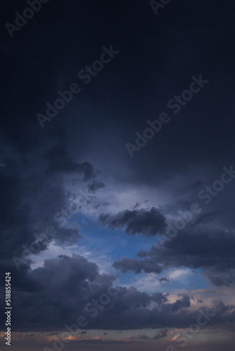 Photography Epic Dramatic storm dark grey cumulus rain clouds against blue sky background te