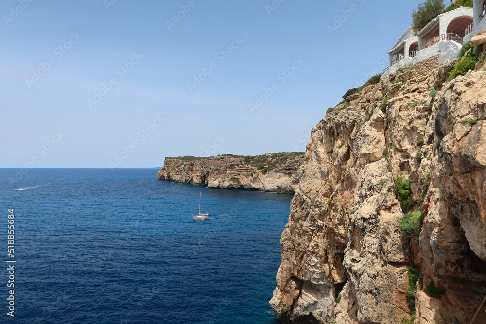 Cova d'en Xoroi - a cave with view points with spectacular views located on the south coast of Menorca, in the town of Cala en Porter. Menorca (Minorca), Spain