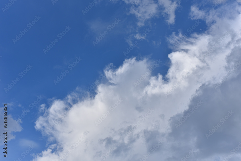 Beautiful sky. Cumulonimbus cloud and cirrus cloud