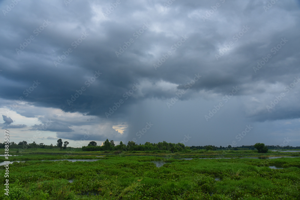 Beautiful sky. Cumulonimbus cloud and cirrus cloud Beautiful sky. Cumulonimbus cloud and cirrus cloud