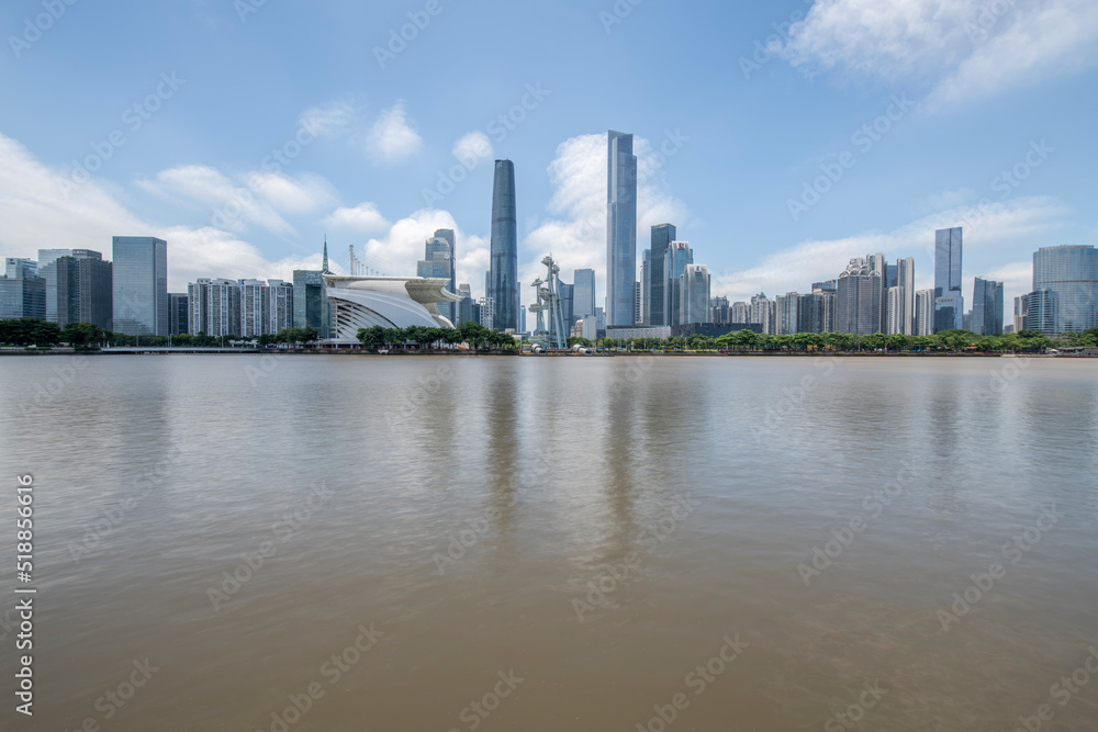 Urban skyline of Zhujiang New Town Financial District, Guangzhou, China