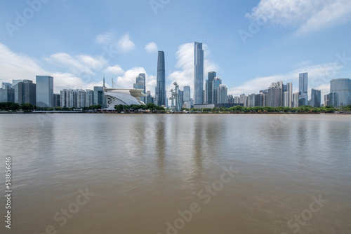 Urban skyline of Zhujiang New Town Financial District  Guangzhou  China