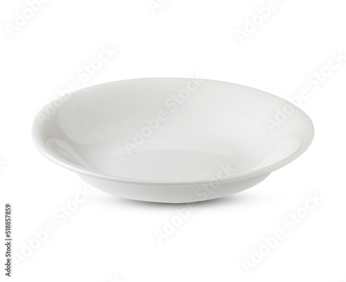 white plate dish isolated on white background