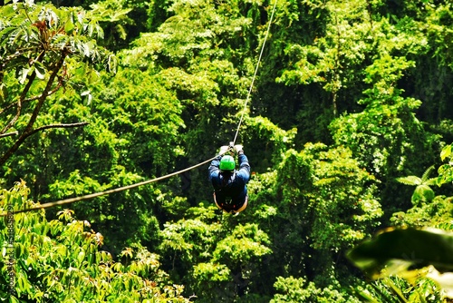 Photography Zip-lining over the jungle in Costa Rica