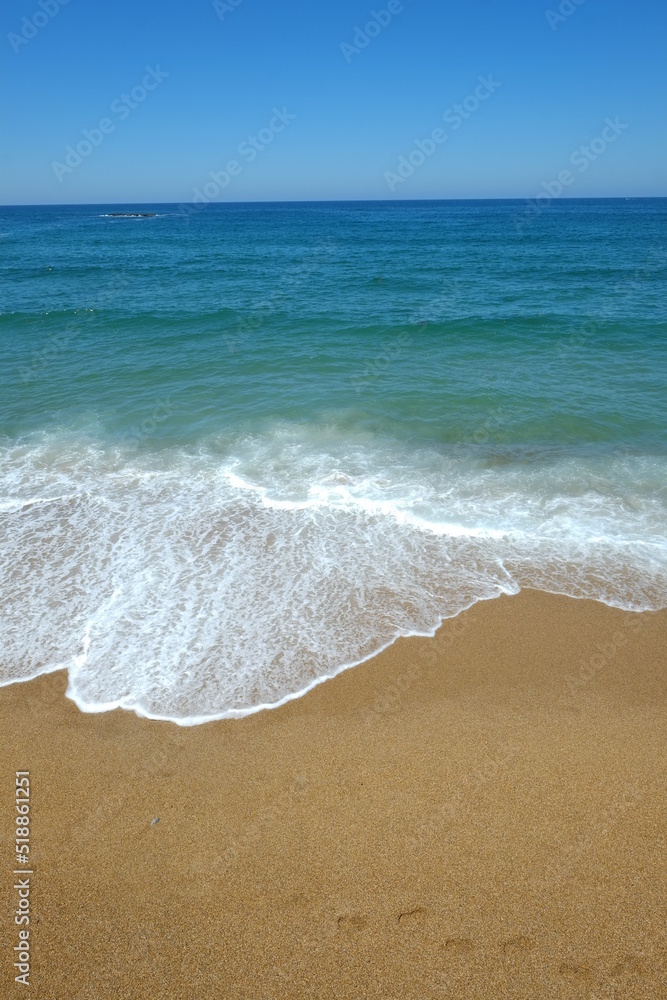 A close-up on the beach at Milady beach, Biarritz. July 2022, Basque Country, France