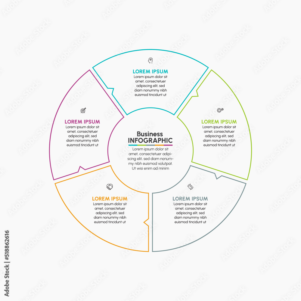 Business circle. timeline infographic icons designed for abstract background template milestone element modern diagram process technology digital marketing data presentation chart Vector Business circle. timeline infographic icons designed for abstract background template milestone element modern diagram process technology digital marketing data presentation chart Vector