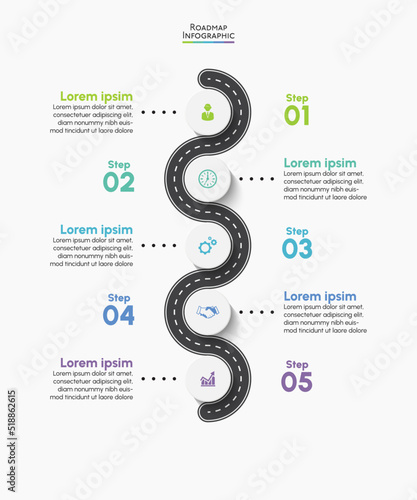 Business road map timeline infographic icons designed for abstract background template milestone element modern diagram process technology digital marketing data presentation chart Vector illustration