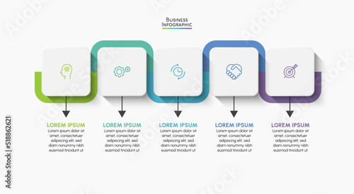 Business data visualization. timeline infographic icons designed for abstract background template milestone element modern diagram process technology digital marketing data presentation chart Vector